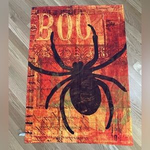 BOO Halloween Spider Flag